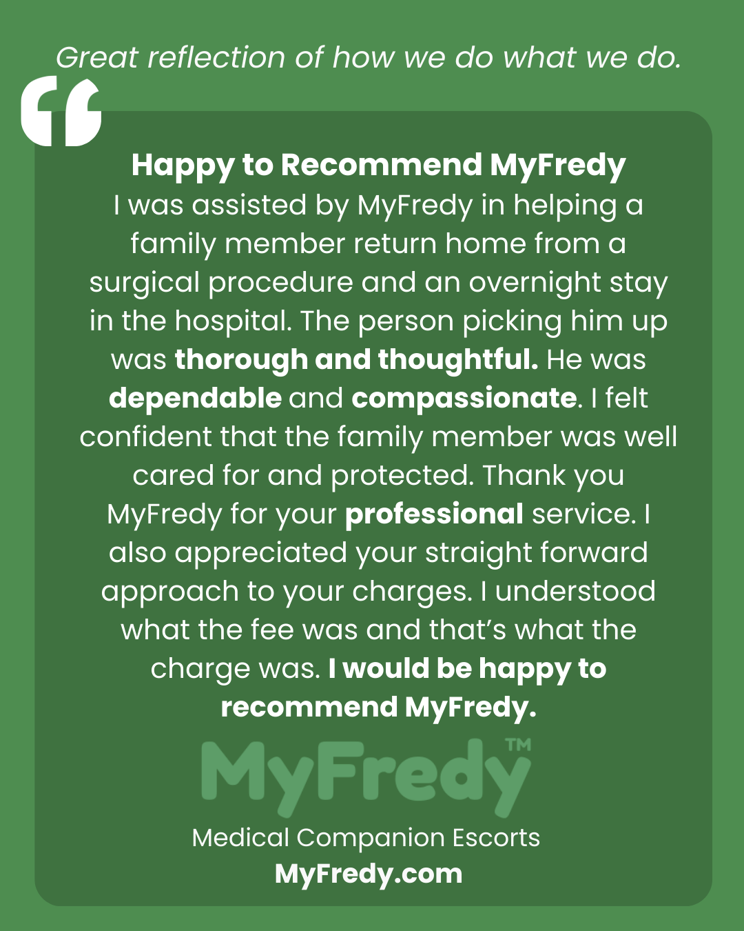 Seattle Medical Escort - MyFredy